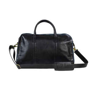 Bolsa de Lona de Cuero Genuino con Correa Ajustable, Cierre de Cremallera, Estilo Vintage, para Viajes, Gimnasio, Unisex, Resistente al Agua, 36-55L - Product Image 2