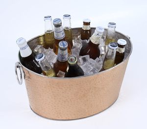 12 L Stainless Steel <b>Drink</b> Tub Ice Bucket with Handles Heavy Duty Wine Champagne Beer <b>Cooler</b> for Parties and Events Wholesale - Product Image 4