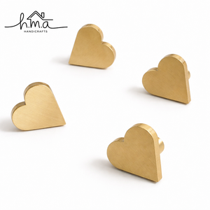 Minimalist Brass Heart Shape Cabinet <b>Knob</b> <b>Decorative</b> <b>Drawer</b> Pull Handle for Kitchen Cupboard Wardrobe Furniture Decor - Product Image 1