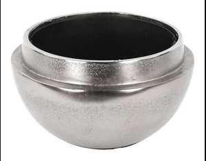 Vase à fleurs en métal argenté fait main, grand modèle, en fer martelé, surface finie élégante, pour salon, salle à manger, décoration moderne côtière - Product Image 2