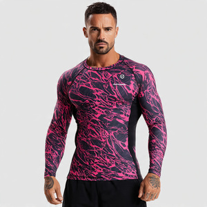 Camiseta Deportiva de Compresión Muscle Fit para Hombre, Manga Larga, 100% Poliéster, Secado Rápido, Camiseta Deportiva Ajustada para Gimnasio - Product Image 2