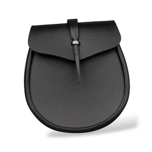 Sporran de Cuero Negro al por Mayor, Sporran Tradicional Escocés con Correa de Cadena, Atuendo de las Tierras Altas - Product Image 2