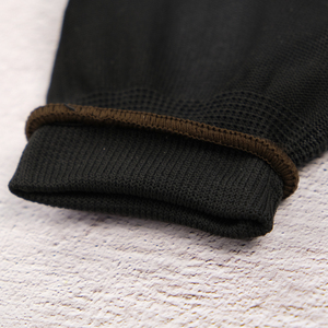 Gants de musculation en néoprène noir avec revêtement FR, demi-doigts, fermeture à lacets, unisexe - Product Image 6