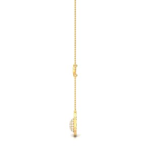 Collier en or jaune et diamants pour femme, alliant tons d'or chauds et accents étincelants, idéal pour offrir des bijoux raffinés - Product Image 5
