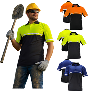 Camiseta de Seguridad Reflectante de Alta Visibilidad con Mangas Cortas para Hombre, Camiseta Polo de Seguridad Personalizada 2026 para Uso en Exteriores - Product Image 1