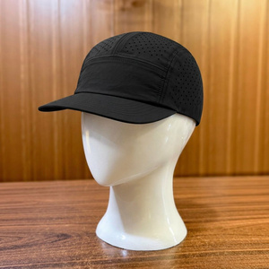 Casquette de sport respirante et imperméable en maille à 6 panneaux, broderie 3D, unisexe, noire, pour activités de plein air, plage, pêche, printemps, été, taille adulte - Product Image 1
