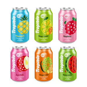 Refresco prebiótico carbonatado Tropibio en lata de 330 ml, precio económico, de Vietnam. Se acepta OEM. Muchos sabores. Muestra gratuita. - Product Image 1