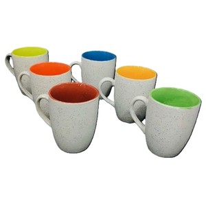 Classic Polka Swirl Ceramic Milk <b>Mug</b> <b>Set</b> Made in India - Product Image 2