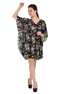 Robe caftan pour femmes Light Lus haut de travail de bureau décontracté imprimé pour les fêtes de vacances à la plage d'été Style formel - Product Image 5