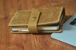 Étui pour carnet en cuir fait main rustique, rechargeable, porte-journal d'écriture, aspect vintage NBC-0111 - Product Image 2