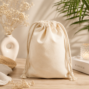 Premium Cotton <b>Drawstring</b> Storage <b>Bag</b> Reusable Eco Friendly Multipurpose Gift Packaging Travel Organizer Pouch Natural <b>Bag</b> - Product Image 4