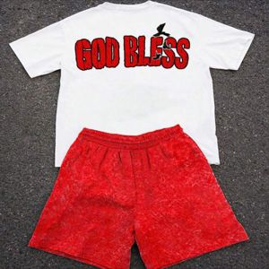 Camiseta y Pantalones Cortos de Verano para Hombre 2026, de Moda, Oversize, Transpirables, con Estampado Digital de Alto Gramaje, Conjunto a Juego, Estilo Urbano, Venta al por Mayor - Product Image 2