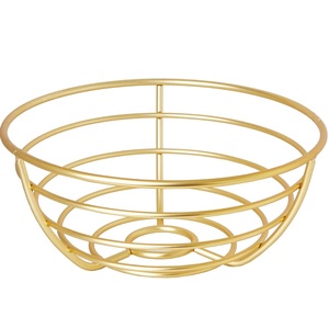 Stainless Steel Wire <b>Mesh</b> Oval <b>Basket</b> Eco-Friendly Multi-Purpose Waterproof Modern Unique Design Gold Nickel <b>Baskets</b> Storage - Product Image 1