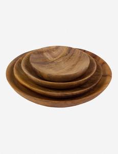 Assiettes et plats en bois massif faits à la main, vaisselle rustique pour événements de restauration par MADIHA ART AND CRAFT - Product Image 4