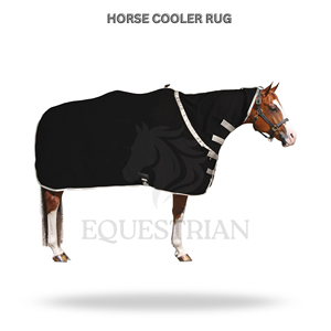Horse Fleece Rug Customized Equestrian <b>Cooler</b> Rug with <b>Neck</b> Cover for Training Transport and Stable Use - Product Image 2