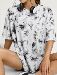 เสื้อยืดคอกลมโอเวอร์ไซส์สำหรับผู้หญิง |   ผ้าถักโพลีเอสเตอร์/คอตตอนพิมพ์ลายตามสั่ง |   เสื้อผ้าขายส่งแบบแขนยาวทรงหลวม - Product Image 5