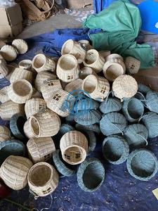 Natural Set Of 3 Seagrass <b>Basket</b> Set Functional <b>Storage</b> <b>Basket</b> For Laundry, Blanket And Home Organization - Product Image 5