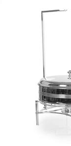 Recipiente para calentar comida de acero inoxidable, acabado pulido espejo, con tapa colgante, para buffet, ideal para restaurantes en Oriente Medio, bodas y catering. - Product Image 4