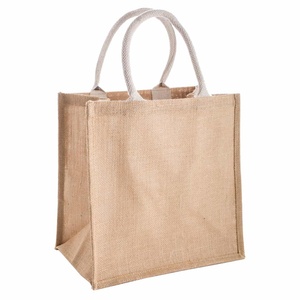 Sacs en jute éco-luxe 2026 avec poignées en cuir, motif sérigraphié tendance pour un style sophistiqué, disponibles à la vente en gros - Product Image 3