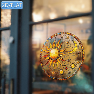 CIFbuy Moderno Ornamento Acrilico Sole Luna da Appendere, Acchiappaluce Colorato per Finestre, Decorazione per Casa e Giardino, Servizio di Selezione Disponibile - Product Image 6