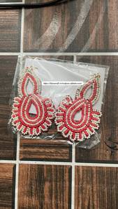 Pendientes Colgantes Unisex de Moda con Diseño de Bordado Multicolor, Joyería de Cuentas de Semillas de Moda en Oferta para Fiestas, Tamaño Personalizado - Product Image 3