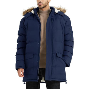 Manufacture Custom Men's Parka <b>Coat</b> Jacket Winter Thick Duck Down Jacket with <b>Fur</b> Collar - Product Image 1