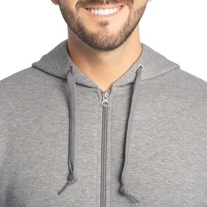 Sweat-shirt à capuche zippé pour homme, manches raglan, color block, coupe ajustée, décontracté, automne, tricoté, polyester, coton, respirant - Product Image 4