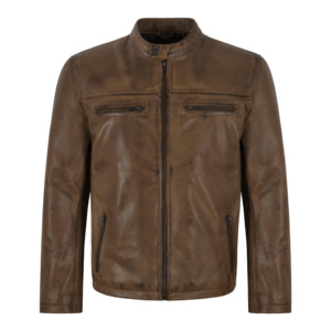 Chaqueta de Cuero Napa 100% Genuino Personalizada para Hombre, Chaqueta de Invierno Estilo Bomber, Chaqueta de Motociclista con Cierre, Fabricante Mayorista - Product Image 1