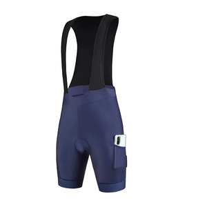 Wholesale Custom Made Fitted <b>Lycra</b> Polyester <b>Men</b> Cycling Bib Shorts Tights Reversible Breathable Eco-Friendly Padded Pocket - Product Image 2