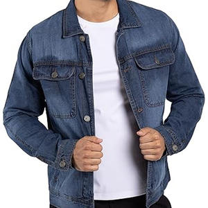 Chaquetas Vaqueras para Hombre, Estilo Urbano, Moda Casual, Algodón Cálido, Corte Ajustado, Resistentes al Viento - Product Image 4