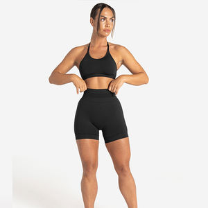 Diseña tus propios pantalones cortos deportivos de verano para mujer, casuales, personalizados, lisos, transpirables, de secado rápido y cintura media, para correr y hacer ejercicio. - Product Image 3