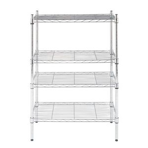 8-Tier Adjustable Steel <b>Wire</b> <b>Rack</b> Chrome Finish <b>Wire</b> <b>Shelving</b> Unit - Product Image 1