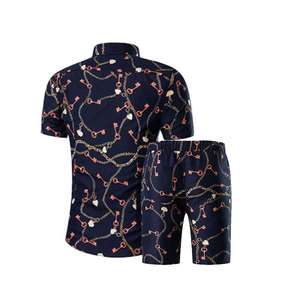 Conjunto de Camiseta y Pantalones Cortos de Algodón 100% Personalizado, Estilo Urbano, de Alta Calidad, para Hombre, Temporada de Verano - Product Image 2