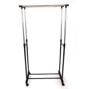 Appendiabiti YJ 03 Nero e Argento con Ripiano per Scarpe, Doppia Barra Verticale e Orizzontale Estensibile, Prodotto di Qualità Premium - Product Image 2