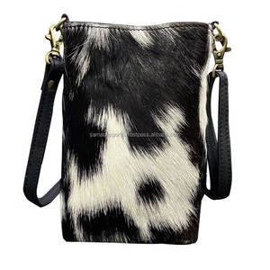 Bolso bandolera de cuero genuino de vaca decorado en latón antiguo portátil con cierre de cremallera estilo bohemio proveedor superior - Product Image 1