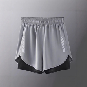 Pantalones Cortos Deportivos para Hombre, Sólidos, Sin Tejido, con Cierre de Cordón, Secado Rápido, Transpirables, Delgados, para Atletismo y Entrenamiento - Product Image 4