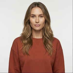 Recién llegado, sudadera informal de alta calidad con cremallera completa, sudadera de algodón orgánico de gran tamaño de primavera 2025 para mujer, sudadera de algodón - Product Image 1