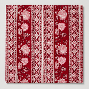 Hand Block Printed Maroon Cotton Fabric <b>Set</b> Floral Buta Motif Cream Base Stripe Border Dress Material Kurta Suit Dupatta <b>Sewing</b> - Product Image 6