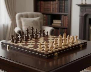 ILAHI's Eco-Friendly Rustic Polished Rectangle <b>Chess</b> <b>Board</b> Game 100% Handmade Pure Wood Animal/Love Style Customized Size <b>Chess</b> - Product Image 1