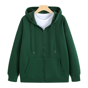 Sudadera con capucha unisex OEM con cremallera, hombros caídos, 100% algodón, tejido de punto, estilo casual, con bolsillos, oversize - Product Image 5