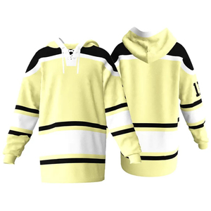 CLOTHING WAY INTERNATIONAL Jersey de Hockey sobre Hielo con Capucha para Hombre, Manga Larga, Logotipo Bordado a Rayas, Corte Regular, Todas las Temporadas - Product Image 2