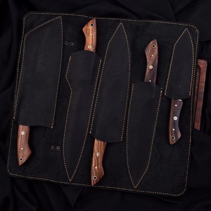 5PCS Handmade Damascus Kitchen <b>Knife</b> <b>Set</b> Professional Chef <b>Knives</b> with Premium Wood Handles Custom Cooking Cutlery <b>Set</b> OEM ODM - Product Image 6
