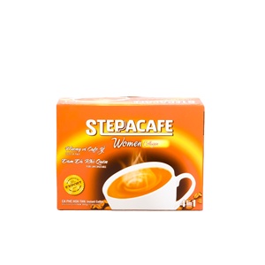 Steppa Cafe 255gr กาแฟสำเร็จรูป4in1แบรนด์สเตปป้าคอลาเจนสำหรับผู้หญิง24กล่อง /ผ้ากล่องสีครีมผลไม้รสหวานผง15 SCT X 17 GR - Product Image 1