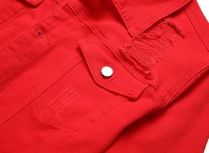Wholesale Custom Logo Front 100% Cotton Men's Winter Casual Jeans <b>Jacket</b> Breathable Eco-Friendly Quick Dry 280g Outdoor Use - Product Image 3