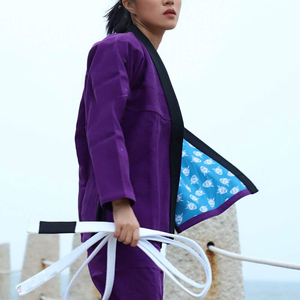Kimono de BJJ léger, couleur unie, respirant, avec logo frontal, 100% coton, dernier design, fabrication professionnelle - Product Image 4