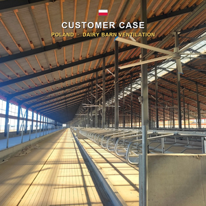 Système de ventilation Keystone pour l'élimination de l'humidité et des odeurs dans un enclos d'élevage bovin, ventilateur HVLS haute durabilité - Product Image 2