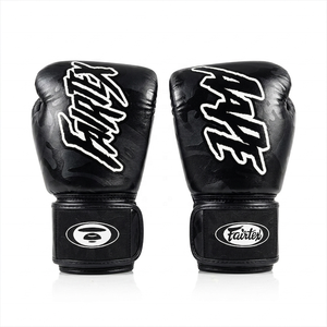 Nouveaux gants de boxe Fairtex x AAPE édition limitée noirs, design de qualité supérieure, fermeture à boucle, gants de boxe MMA durables - Product Image 1