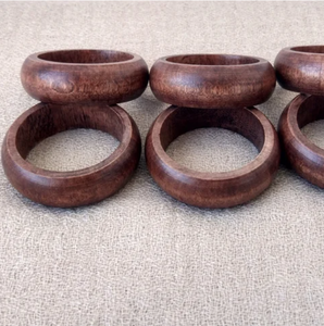 Ronds de serviette en bois faits à la main - Product Image 2