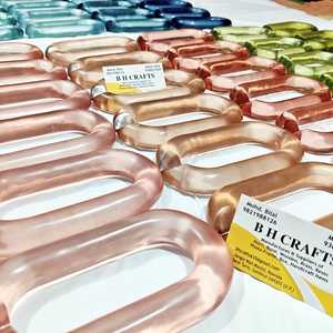 Eslabones de Cadena de Resina Personalizados para Decoración del Hogar - Tema de Amor, Tamaño Grande, Transparentes y Multicolores - Product Image 1