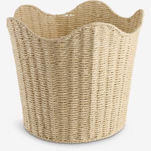 Handmade <b>Paper</b> Storage Basket with Scalloped Edge | Stylish Home <b>Organizer</b> | Vietnam Manufacturer - Product Image 4